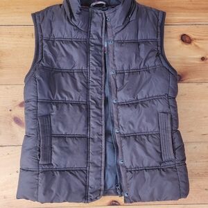 Brown Puffer Vest Aeropostale M